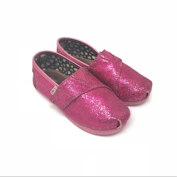 Toms pink sparkly shoes - Picture 3 of 5